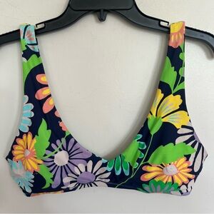 Women’s Aerie Floral Print Bikini Top‎ Size Large Beach Summer Vacation
